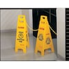 Rubbermaid Commercial Floor Safety Sign, Caution Wet Floor, Eng, 37 in H, 12 in W, HDPE, Triangle, English, FG611477YEL FG611477YEL