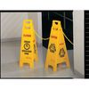 Rubbermaid Commercial Floor Safety Sign, Caution Wet Floor, Eng, 37 in H, 12 in W, HDPE, Triangle, English, FG611477YEL FG611477YEL