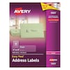 Avery Avery® Clear Easy Peel® Address Labels for Laser Printers 5661, 1" x 4", Box of 1,000 727825661