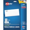 Avery Avery® Easy Peel® Return Address Labels for Inkjet Printers 8195, 2/3" x 1-3/4", Pack of 1,500 727828195