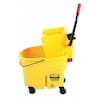 Rubbermaid Commercial Mop Bucket and Wringer with Side Press, 8 3/4 Gal Capacity, Yellow FG758088YEL