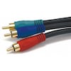 Zoro Select RCA Cable, RG-59/U, 3 RCA, 10 ft. 5353
