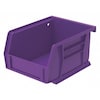 Akro-Mils Hang and Stack Bin, Purple, Industrial Grade Polymer, 10 lb. Load Capacity 30210PURPL