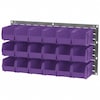 Akro-Mils Hang & Stack Storage Bin, Purple, Plastic, 10 7/8 in L x 5 1/2 in W x 5 in H, 30 lb Load Capacity 30230PURPL