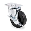 Zoro Select Swivel NSF-Listed Plate Caster, Polyolfin, 4 in., 275 lb, C 5UX84