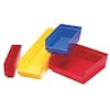 Akro-Mils Shelf Storage Bin, Red, Plastic, 23 5/8 in L x 11 1/8 in W x 4 in H, 20 lb Load Capacity 30174RED