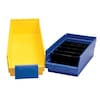 Akro-Mils Shelf Storage Bin, Yellow, Plastic, 23 5/8 in L x 4 1/8 in W x 4 in H, 20 lb Load Capacity 30124YELLO