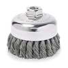 Weiler Knot Wire Cup Wire Brush, Threaded Arbor, 4" 94121