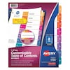 Avery Dennison 8 Tab Index Dividers, PK6 11186