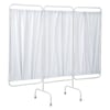 R&B Wire Products Three Panel Stationary Privacy Screen with White Vinyl Panels, Made in USA PSS-3US