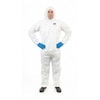International Enviroguard Coverall, w/Attached Hood, M, White, PK25 8115