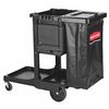 Rubbermaid Commercial Executive Janitorial Cleaning Cart, Black 1861430