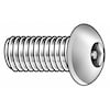 Tamper-Pruf Screws 3/8"-16 x 3/4 in Hex Button Tamper Resistant Screw, 18-8 Stainless Steel, Plain Finish, 5 PK 22400