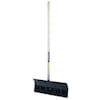 Westward Snow Shovel, 48 in Wood Straight Handle, Aluminum Blade Material, 24 in Blade Width 6YU39