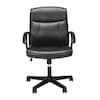 Ofm Essentials Mid-BK Leath Chair ESS-6001-BLK