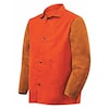 Steiner Flame Resistant Jacket w/Leather Sleeves, Brown, L 1250-L