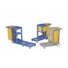 Continental Commercial Products Janitor Cart, 73 In x 30 In x 38 In, Blue 186BL