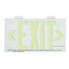 Zoro Select Exit Sign, 8 5/8 in x 15 7/8 in, Plastic GRAN1385