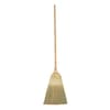 Tough Guy 12 in Sweep Face Broom, Medium/Stiff Combination, Natural, Tan, 38 in L Handle 1VAB5