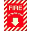 Addlight Fire Extinguisher Sign, 12" Height, 9" Width, Aluminum, Rectangle, English 11.00