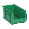 Quantum Storage Systems Hang & Stack Storage Bin, Green, Polypropylene, 14 3/4 in L x 8 1/4 in W x 7 in H QUS240GN
