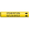 Brady Pipe Marker, Steam Return, Yel, 4 to 6 In 4130-D