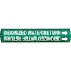 Brady Pipe Marker, Deionized Water Return, Green, 4172-B 4172-B