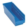 Quantum Storage Systems Shelf Storage Bin, Blue, Polypropylene, 11 5/8 in L x 4 1/8 in W x 4 in H, 50 lb Load Capacity QSB101BL