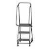 Ballymore 58 1/2 in H Steel Rolling Ladder, 3 Steps H318P