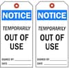 Brady Notice Tag, 7 x 4 In, Bk and Bl/Wht, PK10 86478