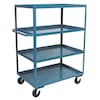 Jamco Utility Cart with Lipped Metal Shelves, Steel, Flat, 3 Shelves, 3,000 lb CC360P600GP