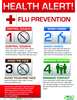 Zing Safety Poster, 22 x 16In, Flu Prevention 5011