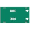 Brady Pipe Marker, Brine, Green, 8 to 9-7/8 In 4018-G
