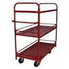 Dayton Utility Cart with Lipped Guards & Removable Metal Shelves, Steel, (2) Raised, 2 Shelves, 1,200 lb 1DE94