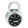Master Lock Combination Padlock, Center, Black/Silver 1525
