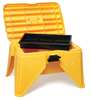 Flambeau 21-5/8"W Polypropylene, Yellow Step Stool Tool Box 13-1/4"H 22500-3