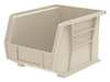 Akro-Mils Hang & Stack Storage Bin, Beige, Plastic, 10 3/4 in L x 8 1/4 in W x 7 in H, 50 lb Load Capacity 30239STONE
