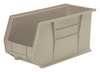 Akro-Mils 60 lb Hang & Stack Storage Bin, Plastic, 8 1/4 in W, 9 in H, Beige, 18 in L 30265STONE