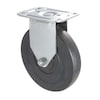 Zoro Select Rigid Plate Caster, Rubber, 2 in., 75 lb. 1UHJ9