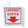 Brady Lockout Sign, 5-1/2" Height, 10" Width, Plastic, Triangle, English 45367