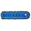 Rubbermaid Commercial 36 in L Flat Dust Mop, Slide On Connection, Looped-End, Blue, Synthetic FGJ35500BL00