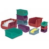 Akro-Mils Hang & Stack Storage Bin, Purple, Plastic, 14 3/4 in L x 16 1/2 in W x 7 in H, 75 lb Load Capacity 30250PURPL