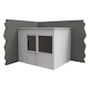 Porta-King 2-Wall Modular In-Plant Office, 8 ft H, 10 ft W, 8 ft D, White VK1DW-WCM 8'x10' 2-Wall