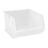 Quantum Storage Systems Hang & Stack Storage Bin, Clear, Polypropylene, 18 in L x 16 1/2 in W x 11 in H QUS270CL