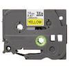 Brother Adhesive TZ Tape (R) Cartridge 0.47"x26-1/5ft., Black/Yellow TZe631