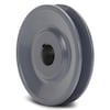 Zoro Select Standard V-Belt Pulley, Fixed Bore, Cast Iron, 1 Groove, 3.05 in Outside Dia AK3058
