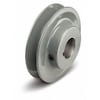 Zoro Select 1-1/8" Fixed Bore 1 Groove Standard V-Belt Pulley 4.25 in OD BK45118