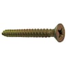 Zoro Select Con-Sert Screws Masonry Screw, 5/32" Dia., Flat, 1 1/2 in L, Carbon Steel Yellow Zinc, 100 PK 08112PS