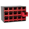 Akro-Mils Drawer Bin Cabinet with 17" W x 11" H x 11" D 19715RED