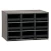 Akro-Mils Drawer Bin Cabinet with 9 Drawers, Plastic, 17 in W x 11 in H x 11 in D 19909BLK